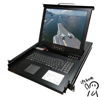 17寸_1280x1024_4口_8口_16口_KVM多电脑切换器_支持USB/PS2_LED背光_双供电模式_AC220V/DC12V