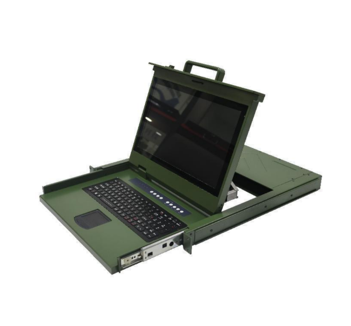 15.6寸|1920*1080|军绿色全加固|LCD KVM多电脑切换器 |4端口/8端口/16端口| |支持USB/PS2|LED背光| 双供电模式AC220V/DC12V